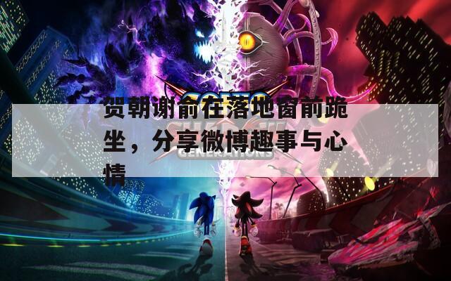 贺朝谢俞在落地窗前跪坐，分享微博趣事与心情