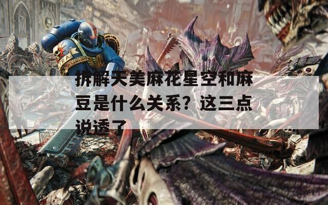 拆解天美麻花星空和麻豆是什么关系？这三点说透了