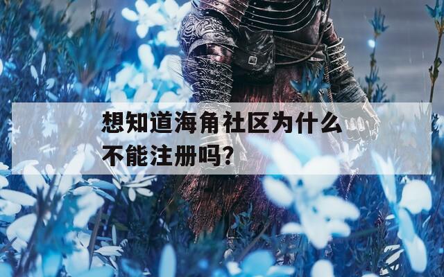 想知道海角社区为什么不能注册吗？
