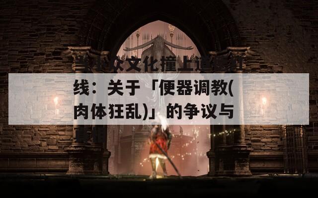 当小众文化撞上道德红线：关于「便器调教(肉体狂乱)」的争议与真相