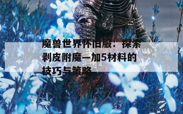魔兽世界怀旧服：探索剥皮附魔—加5材料的技巧与策略